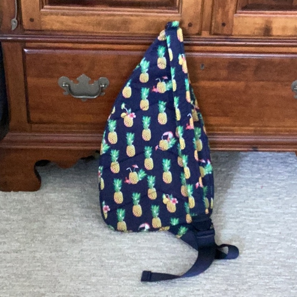 Vera Bradley Quilted Sling Backpack and RFID Wristlet Wallet in Toucan Party - Picture 6 of 13